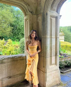 Chloe™ | Yellow Mesh Dress